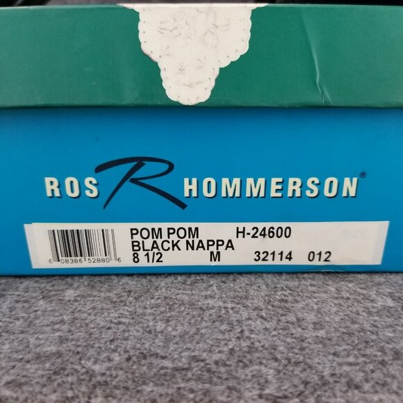 ✅ROS HOMMERSON Pom Pom Black Leather Double Sided Zip Ankle Booties Women's 8.5M - Picture 2 of 11